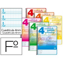BLOCK ESPIRAL FOLIO PAUTAGUIA 4mm 40h 80gr