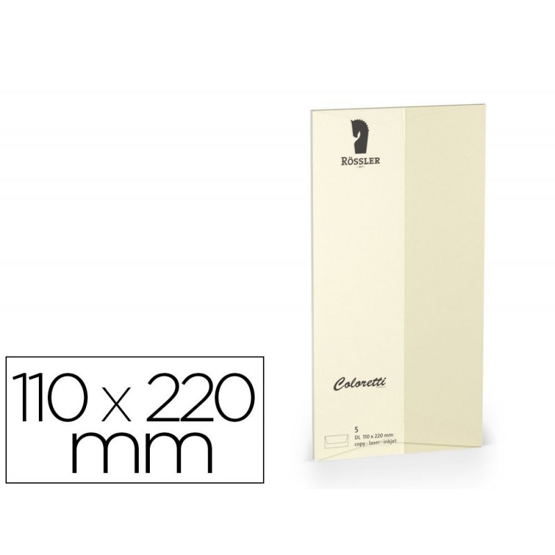 SOBRE ROSSLER DL AMERICANO MARMOL CREMA 110x220MM