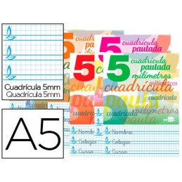 LIBRETA LIDERPAPEL 5MM PAUTAGUIA 32H A5 70G