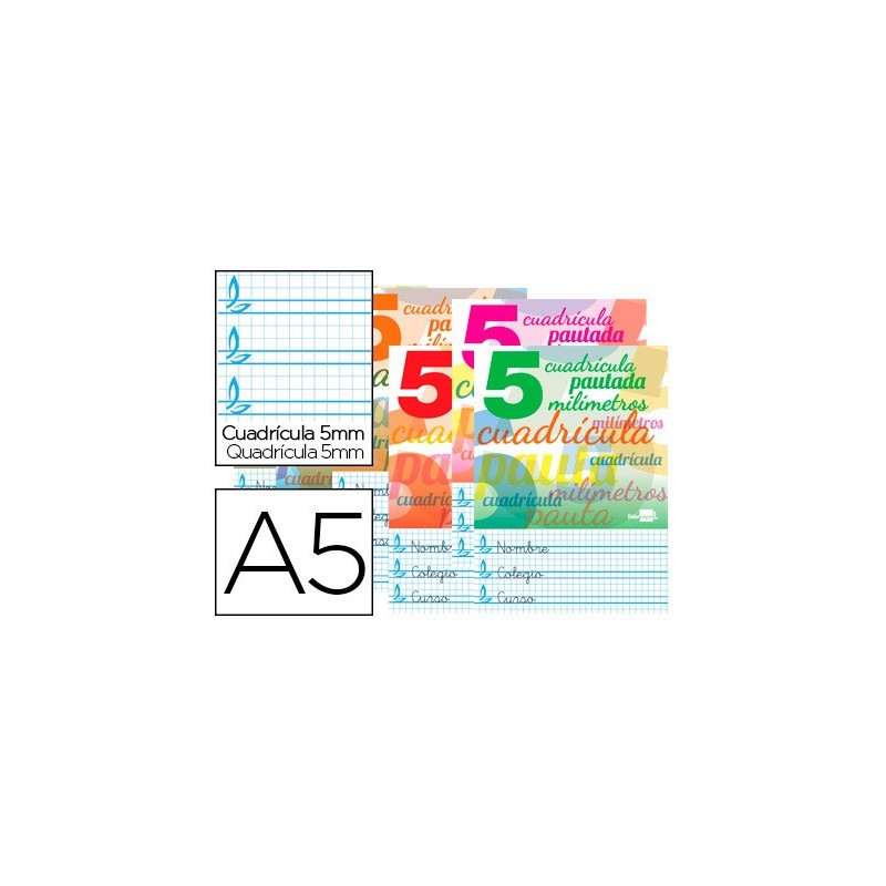 LIBRETA LIDERPAPEL 5MM PAUTAGUIA 32H A5 70G