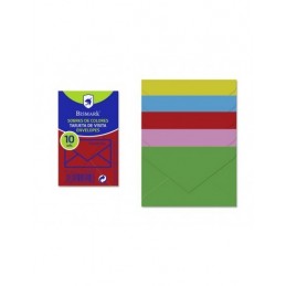 SOBRE BISMARK PAPEL COLORES SURTIDOS 76x120 90GR