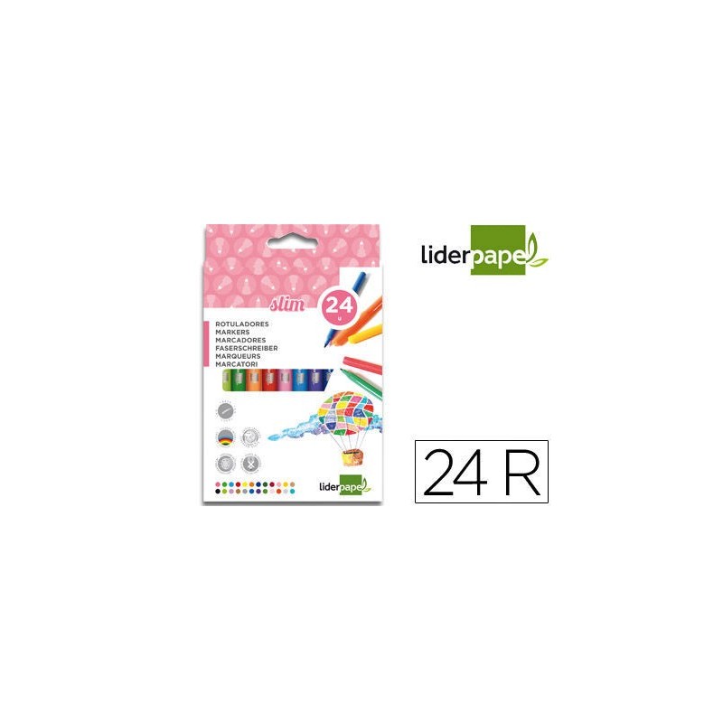 ROTULADOR LIDERPAPEL SLIM 24 UNIDADES RT07