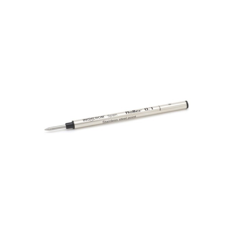 RECAMBIO BOLIGRAFO ROLLER INOXCROM NEGRO METALICO