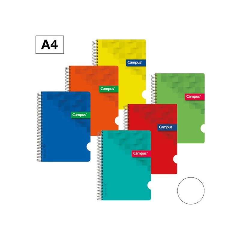 BLOC A4 80/H TAPA POLIP. 90GR LISO COLOR