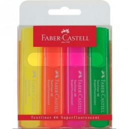 MARCADOR FABER154604 PACK 4 COLORES SUPERFLUORESCE