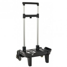CARRO PORTAMOCHILAS PLEGABLE TRIPLE RUEDA NEGRO