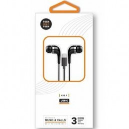 AURICULAR TECH TEC 1305 CON MICROFONO NEGRO USB C