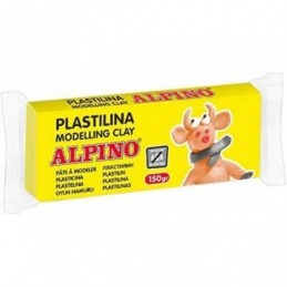 PLASTILINA ALPINO 150GR AMARILLO CLARO