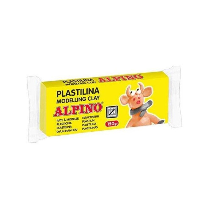PLASTILINA ALPINO 150GR AMARILLO CLARO