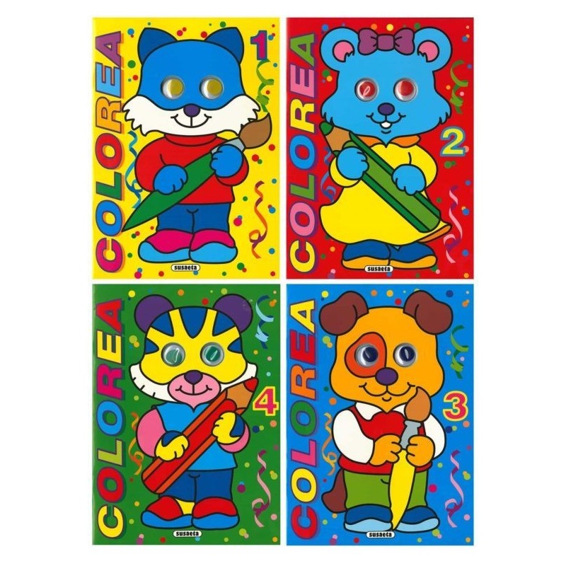 COLOREABLES CON OJOS 4 TITULOS
