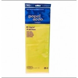 PAPEL SEDA MAKRO 10 HOJAS AMARILLO
