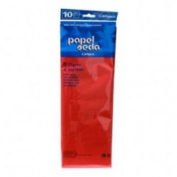 PAPEL SEDA MAKRO 10 HOJAS ROJO