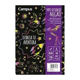 BLOC DIBUJO CAMPUS A4 70GR 50H P. NEGRO