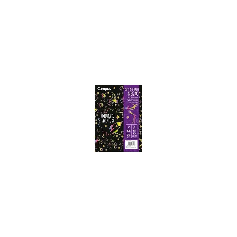 BLOC DIBUJO CAMPUS A4 70GR 50H P. NEGRO