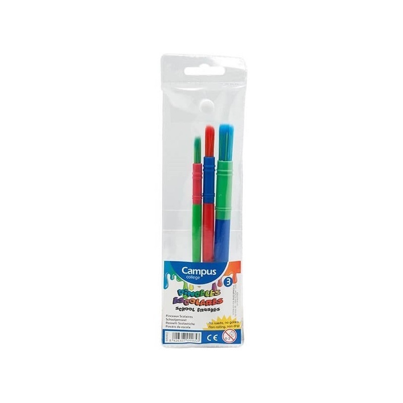 PINCEL ACUARELA CAMPUS BOLSA 2 UDS S-M-L