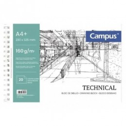 BLOC DIBUJO A4+ MICROPERFORADO 20H 160GR CON RECUA