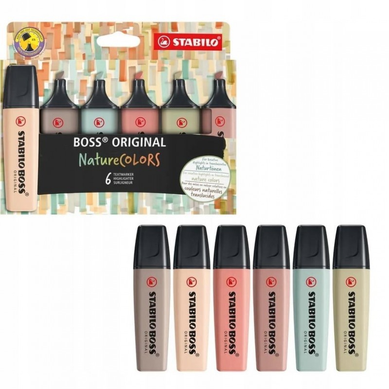 MARCADOR STABILO BOSS ORIGINAL NATURECOLORS 6 COLO