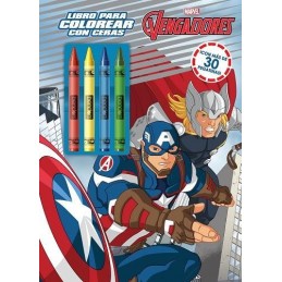 LOS VENGADORES LIBRO PARA COLOREAR CON CERAS