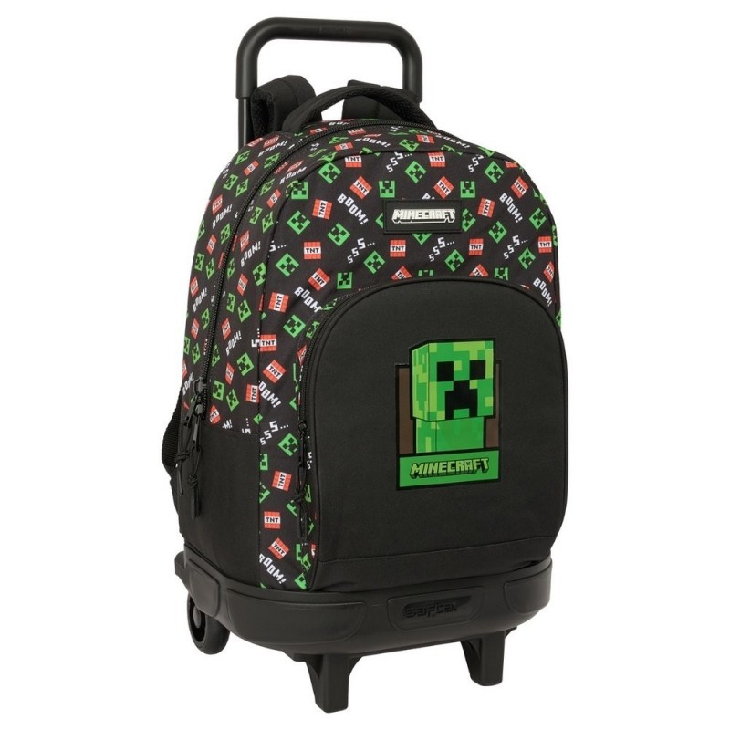 MOCHILA GDE CON RUEDAS COMPACT EXTRAIBLE MINECRAFT