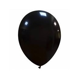 GLOBO UNICOLOR COLOR NEGRO 25CM 12UDS