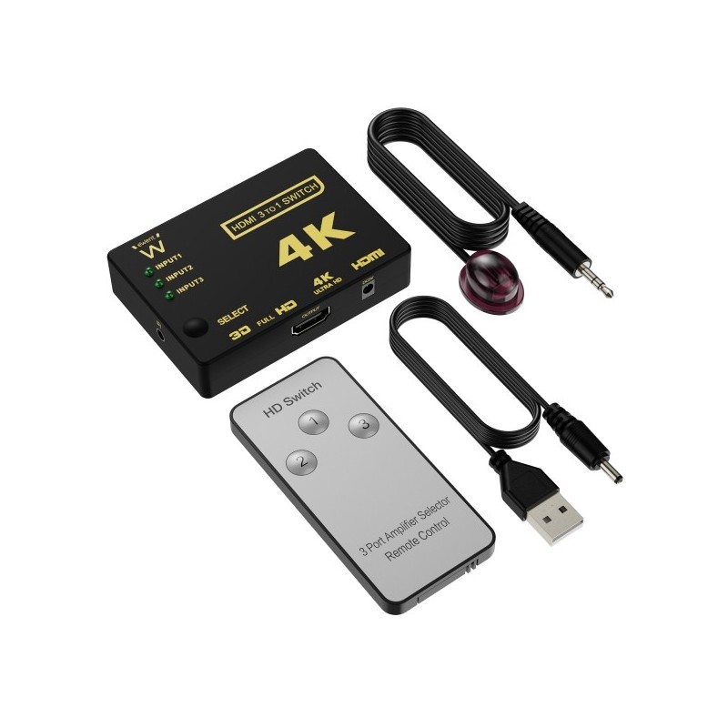 EWENT SWITCH CONMUTADOR HDMI 3 A 1