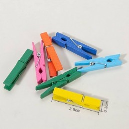 PINZAS MINI MADERA COLORES MANUALIDADES