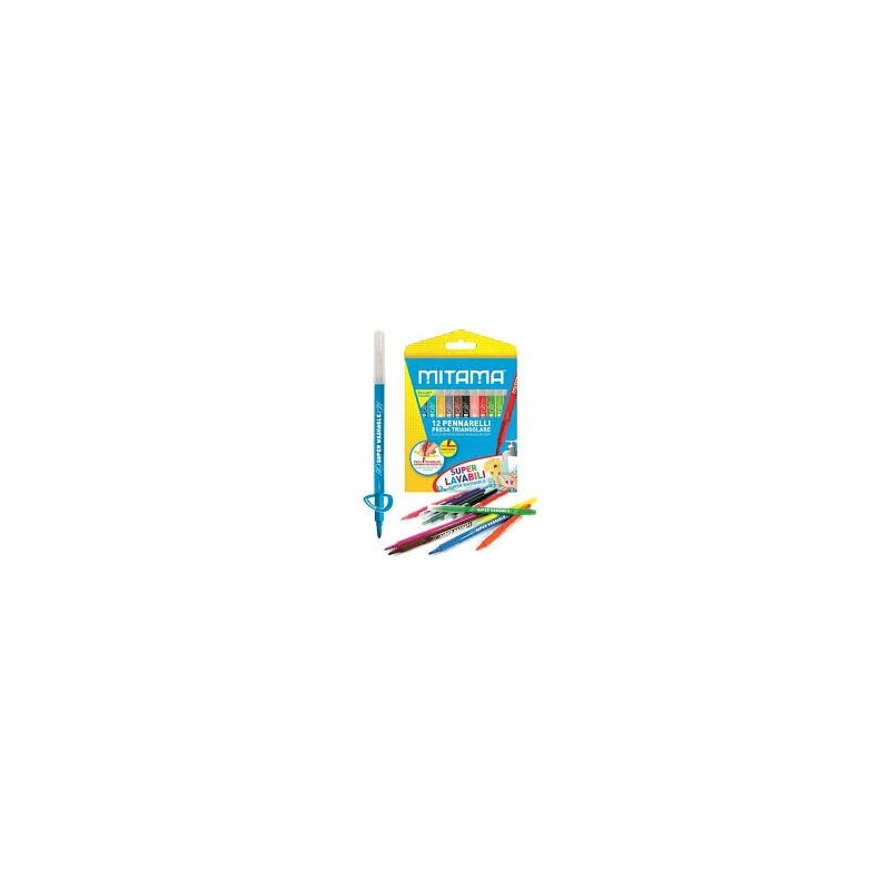 ROTULADOR TRIANGULAR SUPER LAVABLE 12 COLORES