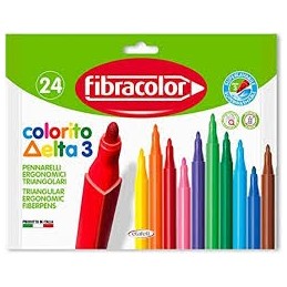 ROTULADOR TRIANGULAR SUPER LAVABLE 24 COLORES