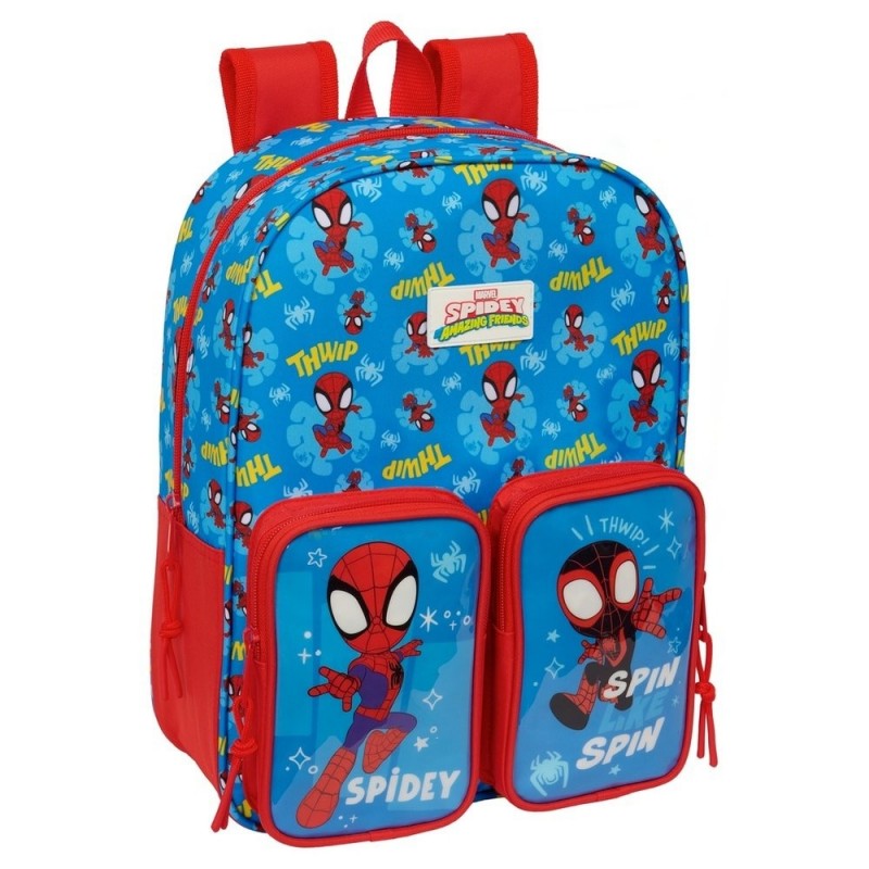 MOCHILA INFANTIL BOLSILLOS ADAPT CARRO SPIDERMAN