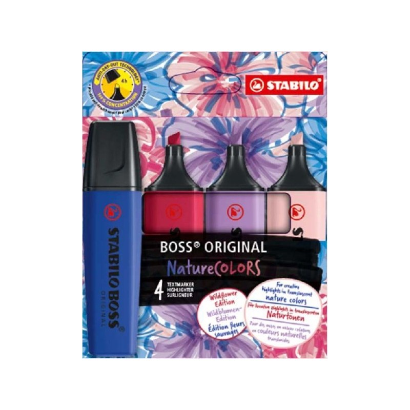 STABILO BOSS NATURECOLORES WILDFLOWER EDITION 4 CO
