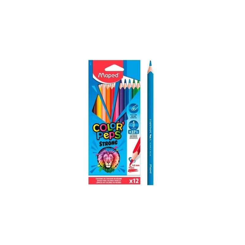LAPIZ PLAS COLORPEPS STRONG X12 EST CARTON MAPED