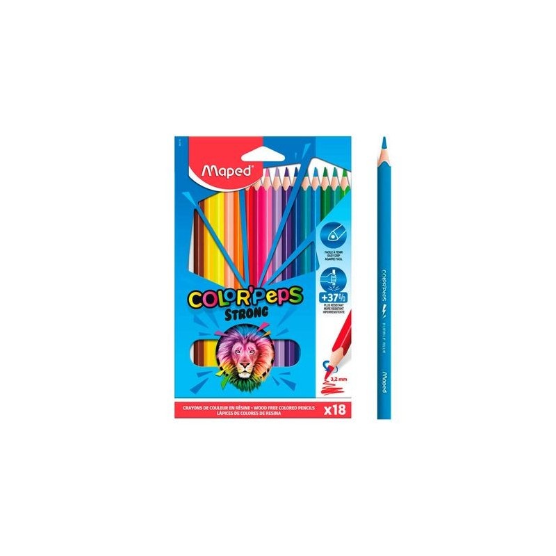 LAPIZ COLOR PEPS STRONG 18 UDS CARDBOARD