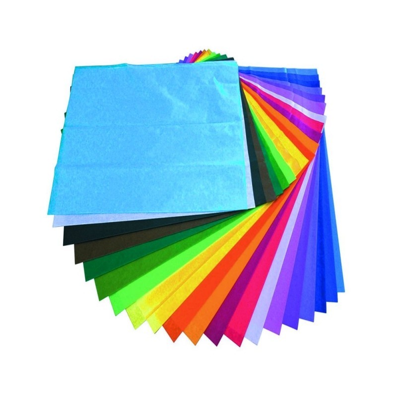PAPEL SEDA 12 COLORES SURTIDOS 17GR M2 24H 50x75CM