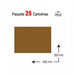 CARTULINA MK 200GR P25 MARRON
