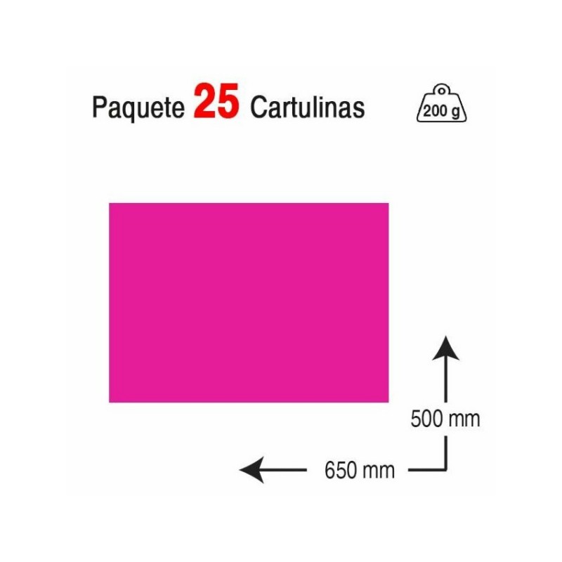 CARTULINA MK 200GR FUCSIA 60x55