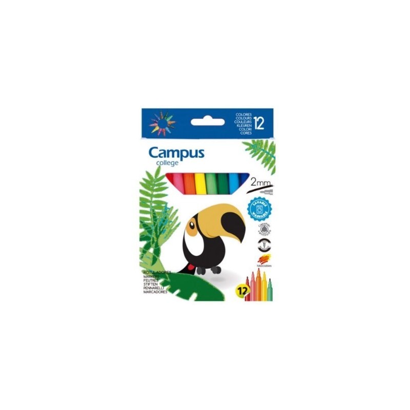 ROTULADOR CAMPUS 2MM LAVABLE 12COL