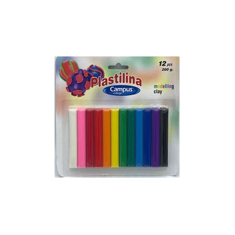 PLASTILINA CAMPUS BARRA 200GR SUR/12UDS
