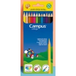 LAPICES COLORES CAMPUS HEXAGONAL RES 12COL