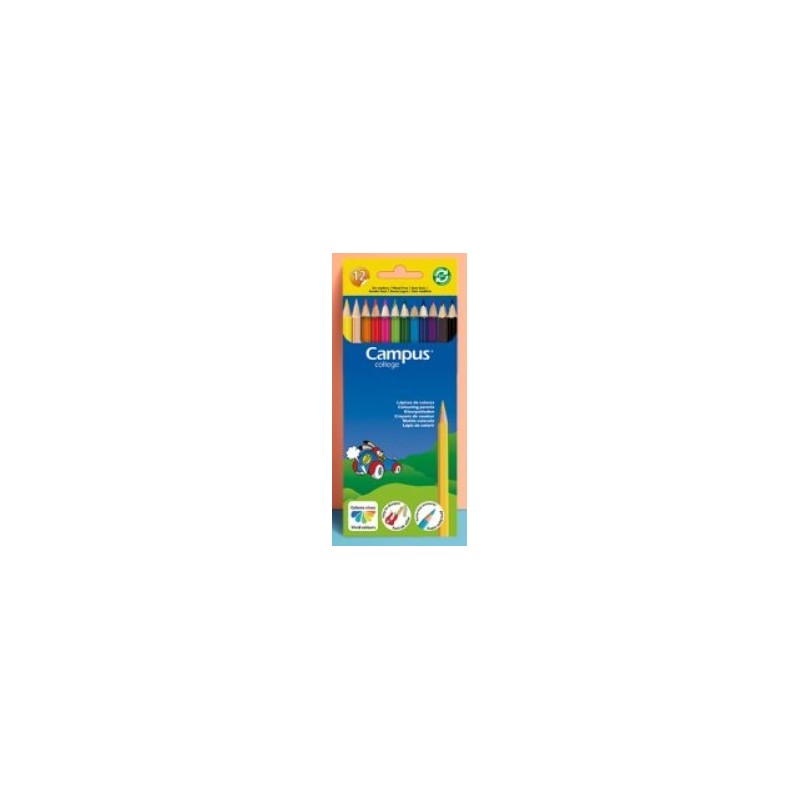 LAPICES COLORES CAMPUS HEXAGONAL RES 12COL