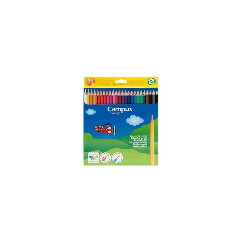 LAPICES COLORES CAMPUS HEXA. RES 24 COL