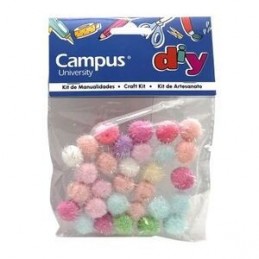 SET MANUALIDADES CAMPUS POMPON PURPURINA