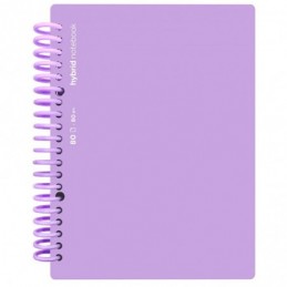 CUADERNO HYBRID A4 80H T POLIP LISO LILA