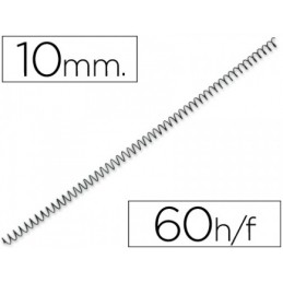 ESPIRAL METAL/NEGRO 10mm 5:1 E/100 (60 HOJAS)