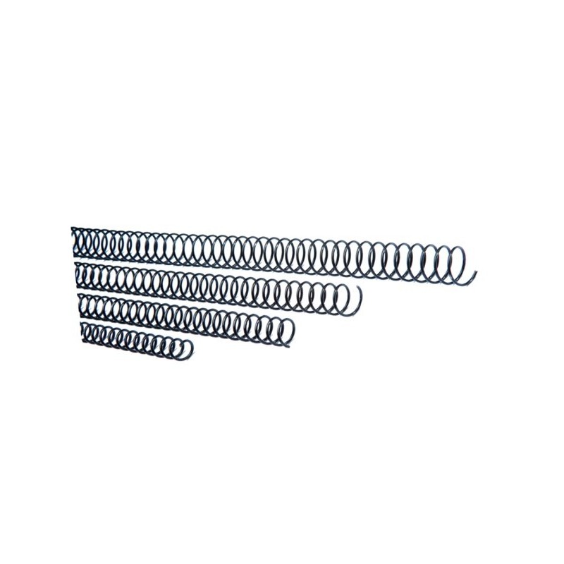ESPIRAL METAL/NEGRO 12mm Paso 5:1