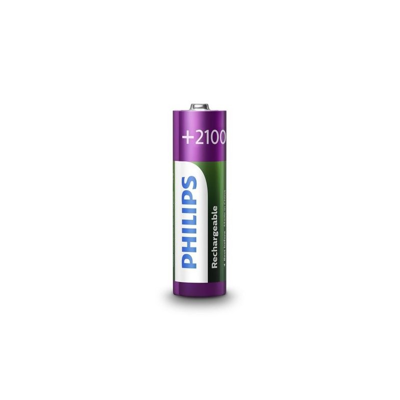 PILAS PHILIPS RECARGABLES R-6 2100MAH PACK 4