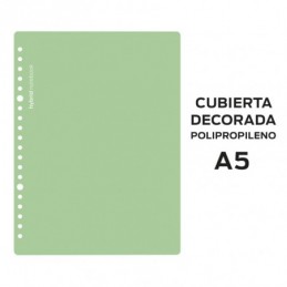 CUBIERTAS HYBRID A5 POLIPROPILENO VERDE PASTEL