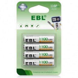 PILAS AAA RECARGABLES EBL 1100 mAh (PACK 4)
