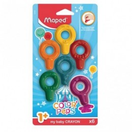 BABY CRAYONS x6 COLOR PEPES BLISTER
