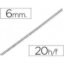 ESPIRAL METAL/NEGRO 6mm 5:1 E/100 (20 HOJAS)