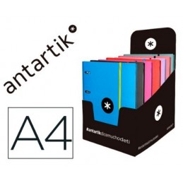 CARPETA ANTARTIK A4 5MM 4 ANILLAS 40MM CON SOLAPA